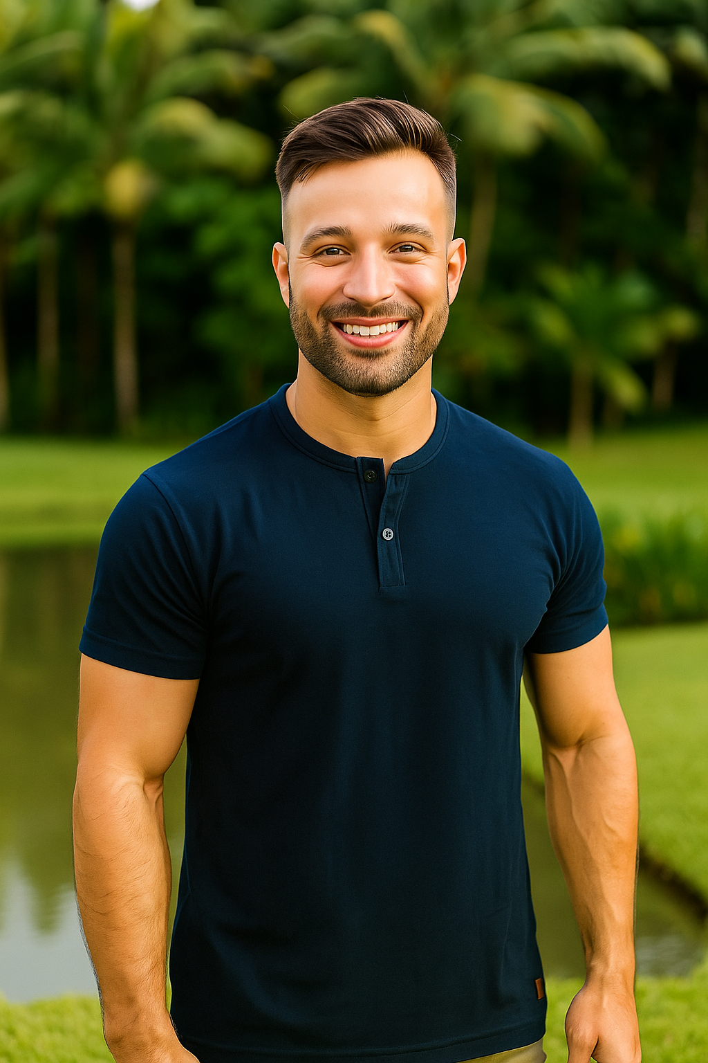 Camiseta Casual Marinho Imperial