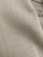 Calça Premium Alfaiataria com Ajuste Lateral - Caqui Xadrez