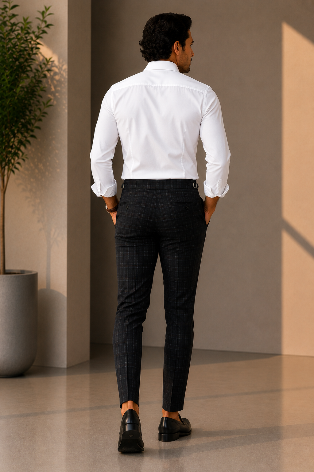 Calça Premium Alfaiataria com Ajuste Lateral - Preto