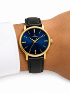 Relógio Champion com pulseira de couro genuíno