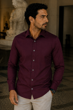 Camisa Social - Vinho