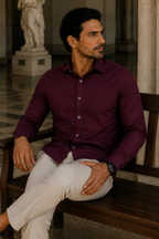 Camisa Social - Vinho