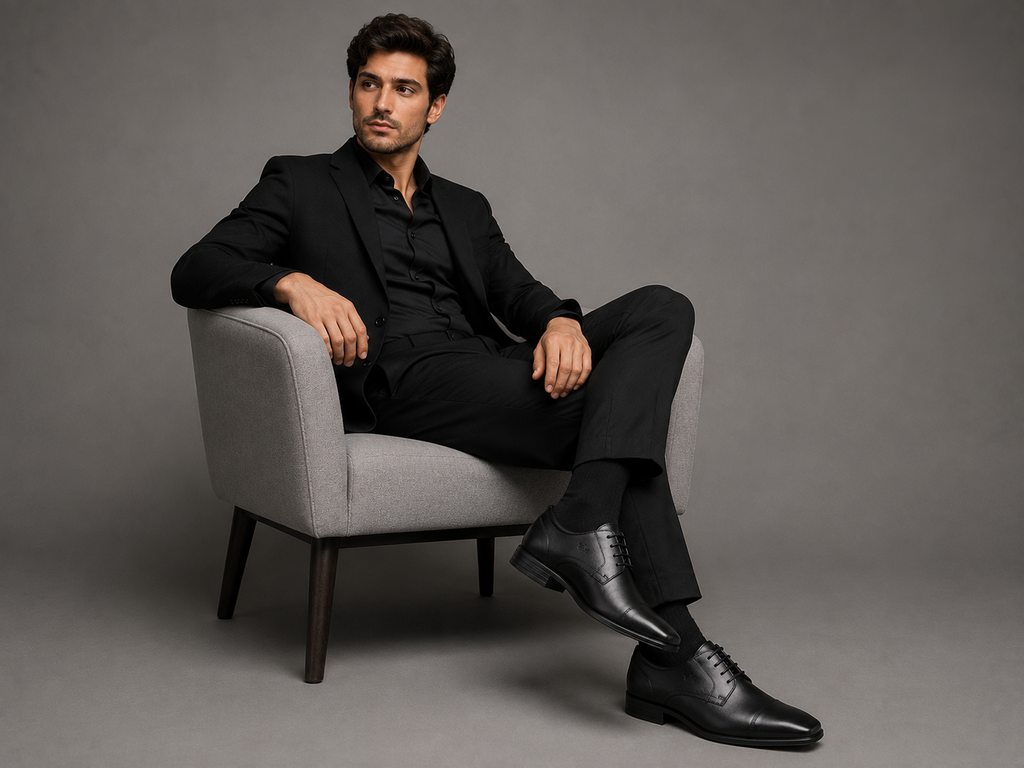 Sapato Social Executive Signature Couro Legitimo - Preto