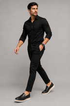 Mocassim Romano Black Em Couro Legitimo
