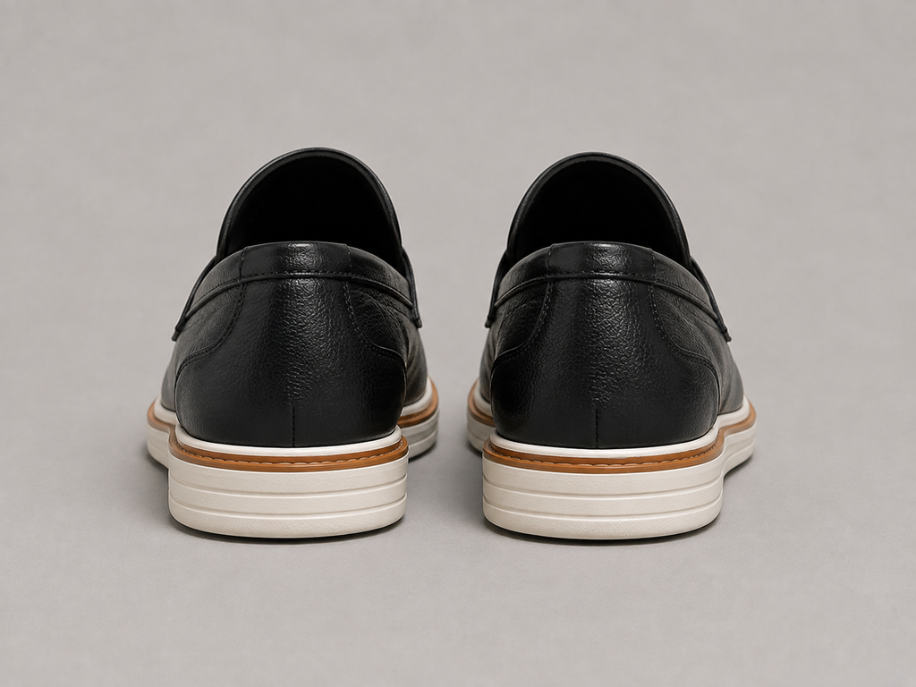 Mocassim Romano Black Em Couro Legitimo