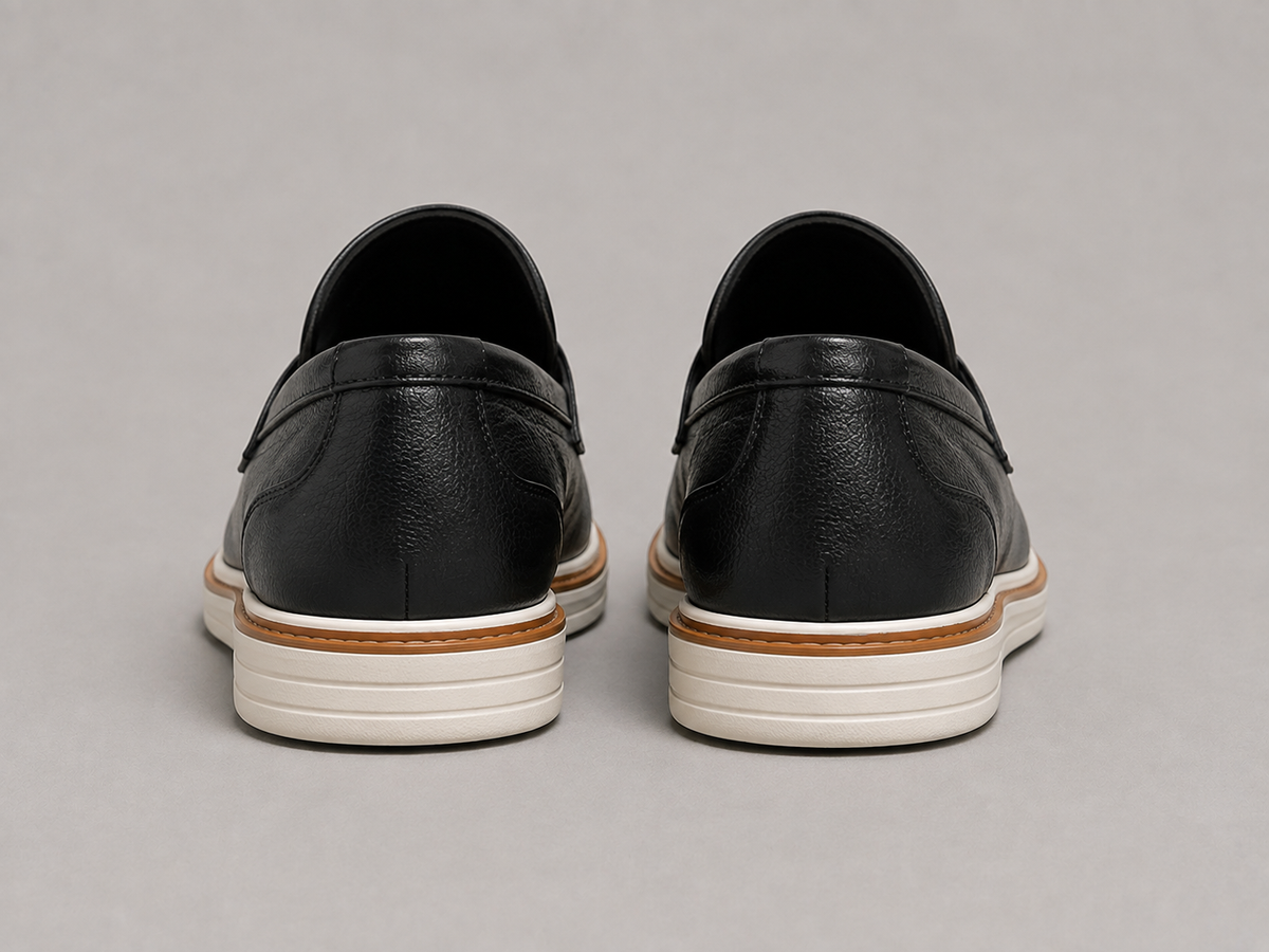 Mocassim Romano Black Em Couro Legitimo