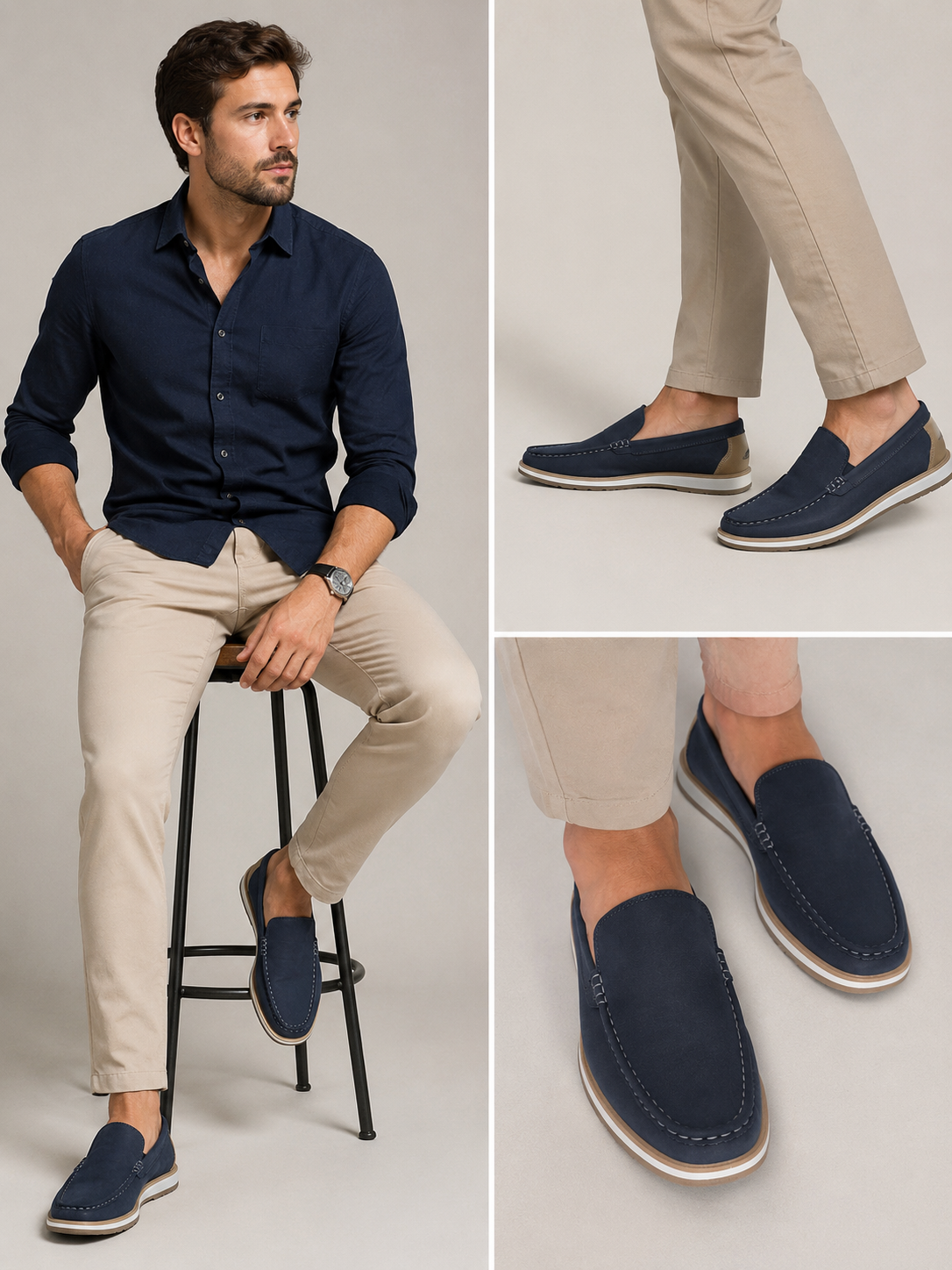 Mocassim Monaco Navy 2801