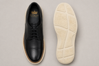 Sapato Derby Casual Premium Em Couro Legitimo - Preto