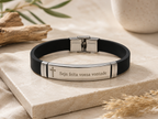 Pulseira Bracelete Aço Inox "Seja Feita Vossa Vontade"