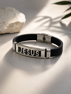 Pulseira Bracelete Aço Inox Jesus