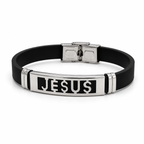 Pulseira Bracelete Aço Inox Jesus