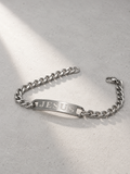 Pulseira Prata Aço Inox Jesus