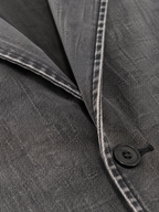 Blazer Premium Masculino Slim Sarja com Elastano - Cinza Jeans