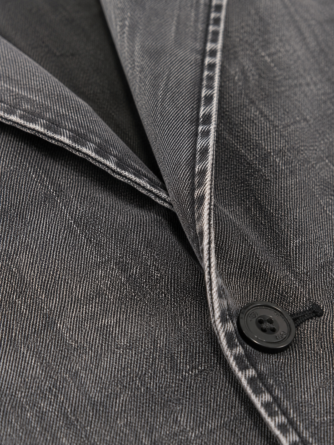 Blazer Premium Masculino Slim Sarja com Elastano - Cinza Jeans
