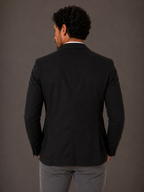 Blazer Premium Masculino Slim Sarja com Elastano - Preto