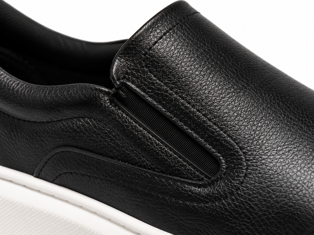Tênis Slip On Iate Masculino Couro Síntetico - Preto