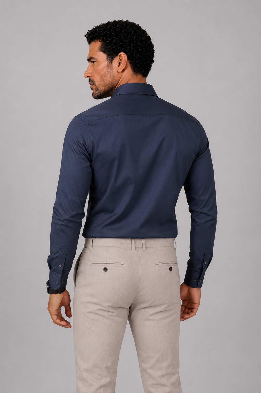 Camisa Social - Azul Smoke