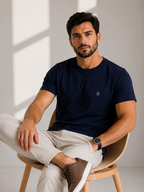 Camiseta Básica Masculina Polo Wear - Azul Marinho