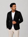 Blazer Masculino Slim Sarja com Elastano - Preto