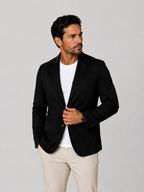 Blazer Masculino Slim Sarja com Elastano - Preto