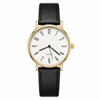 Relógio Nero Gold Premium Couro Social Masculino