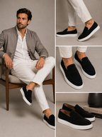 Mocassim Loafer em Camurça - Preto
