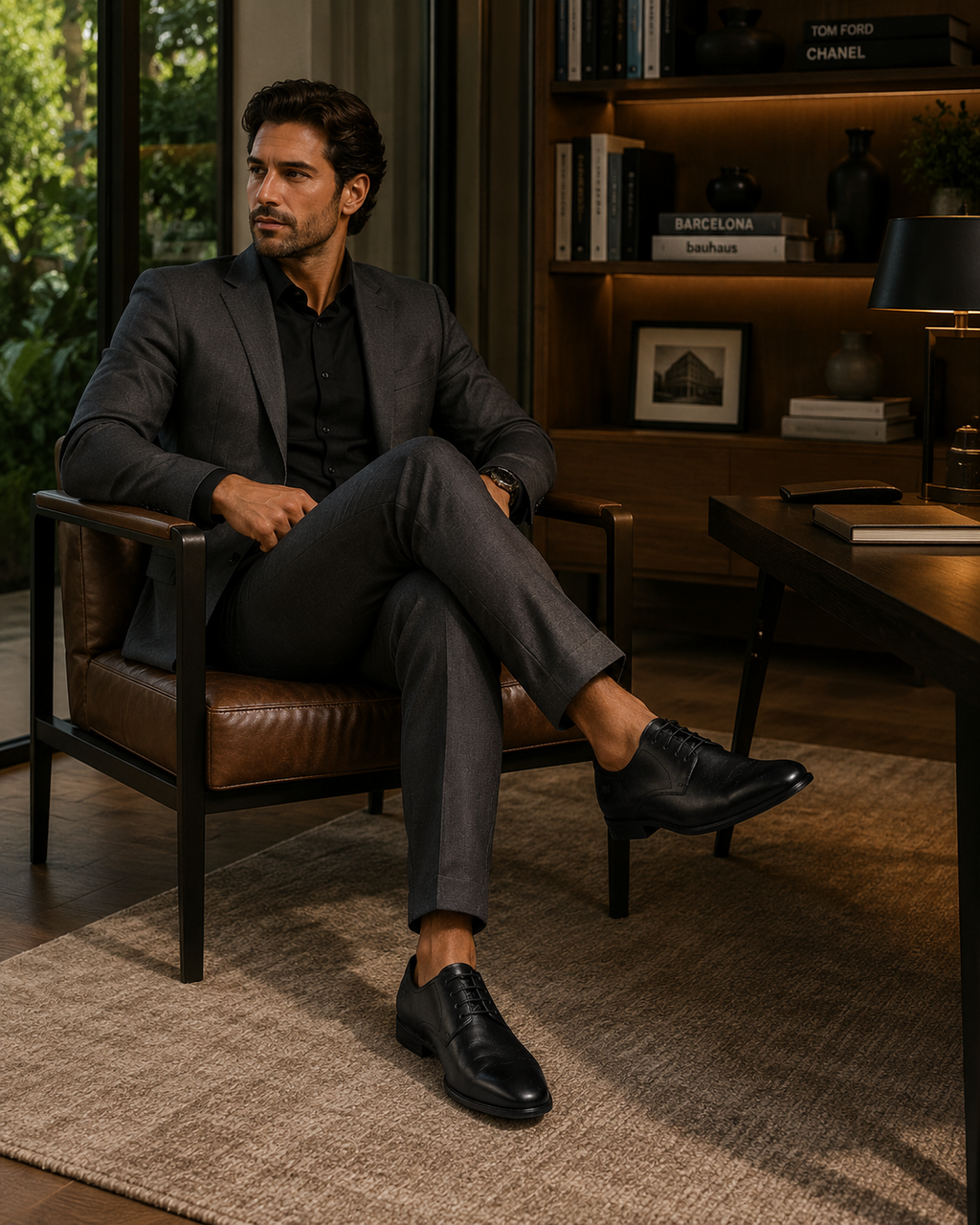 Sapato Social Monaco Elegance - Preto 6919-20P