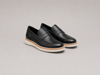 Mocassim Romano Black Em Couro Legitimo
