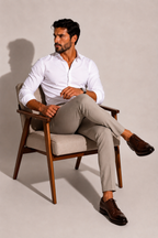 Calça Premium Alfaiataria com Ajuste Lateral - Caqui