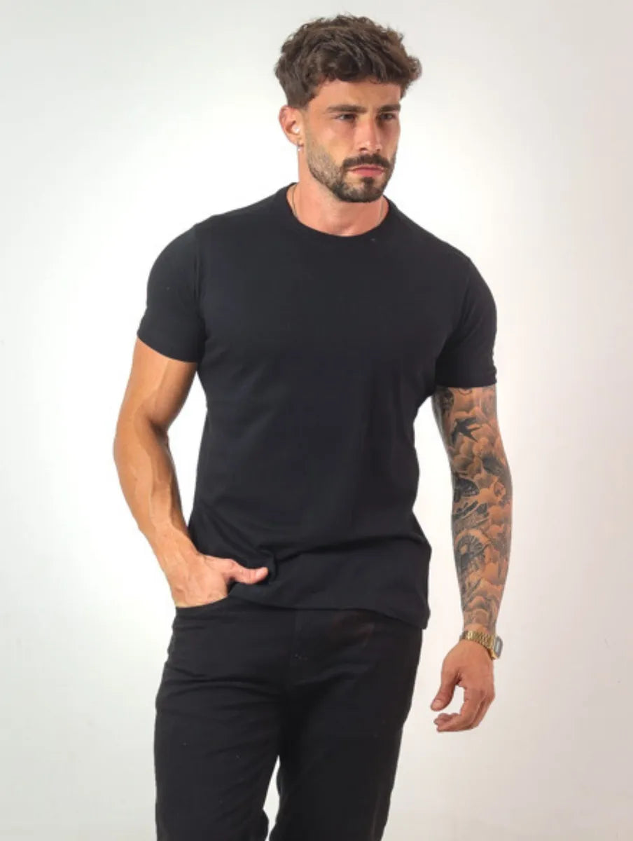 Camiseta Básica Algodão Malha Peruana
