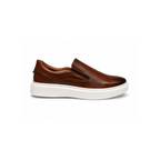 Tênis Slip On Iate Masculino Couro Síntetico - Marrom