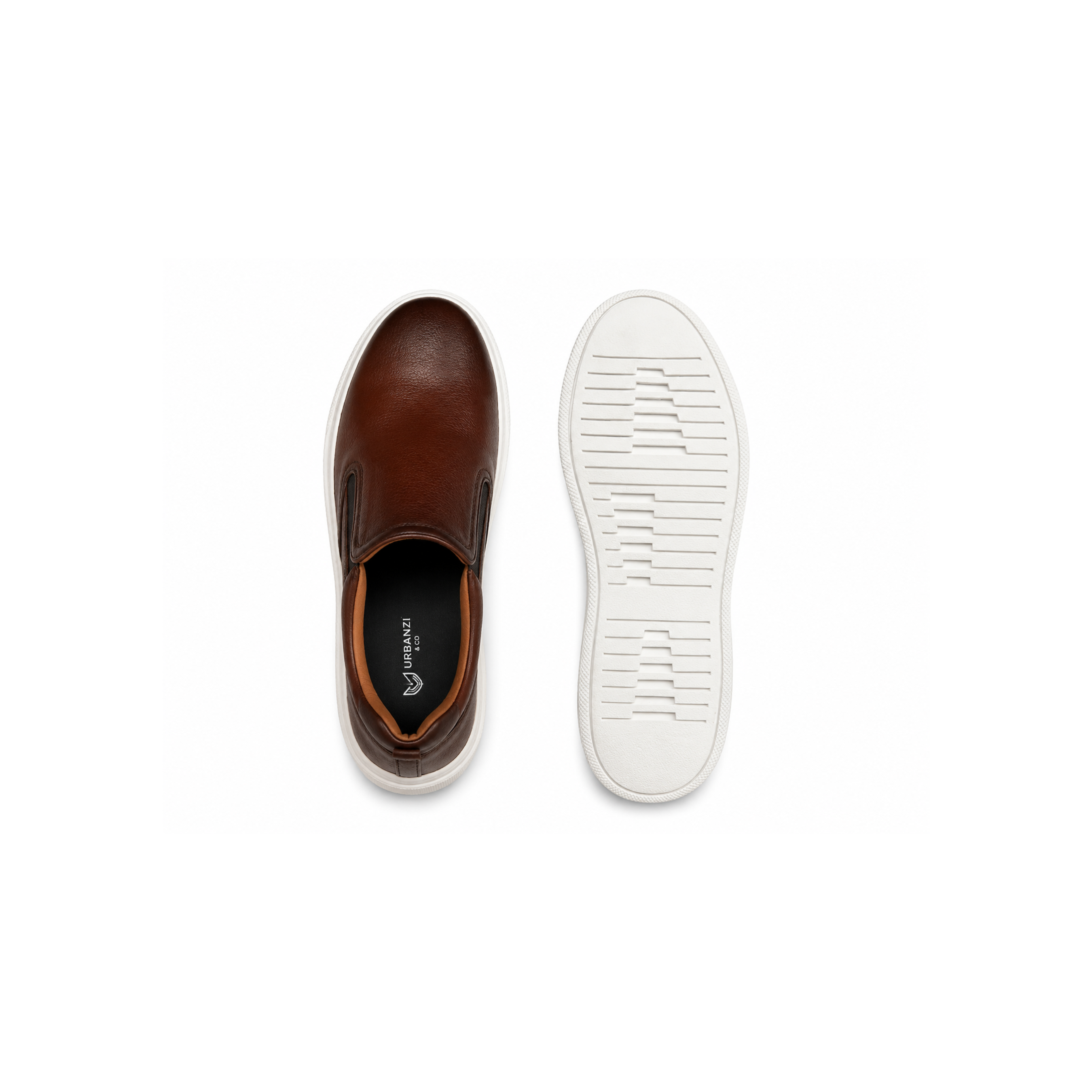 Tênis Slip On Iate Masculino Couro Síntetico - Marrom