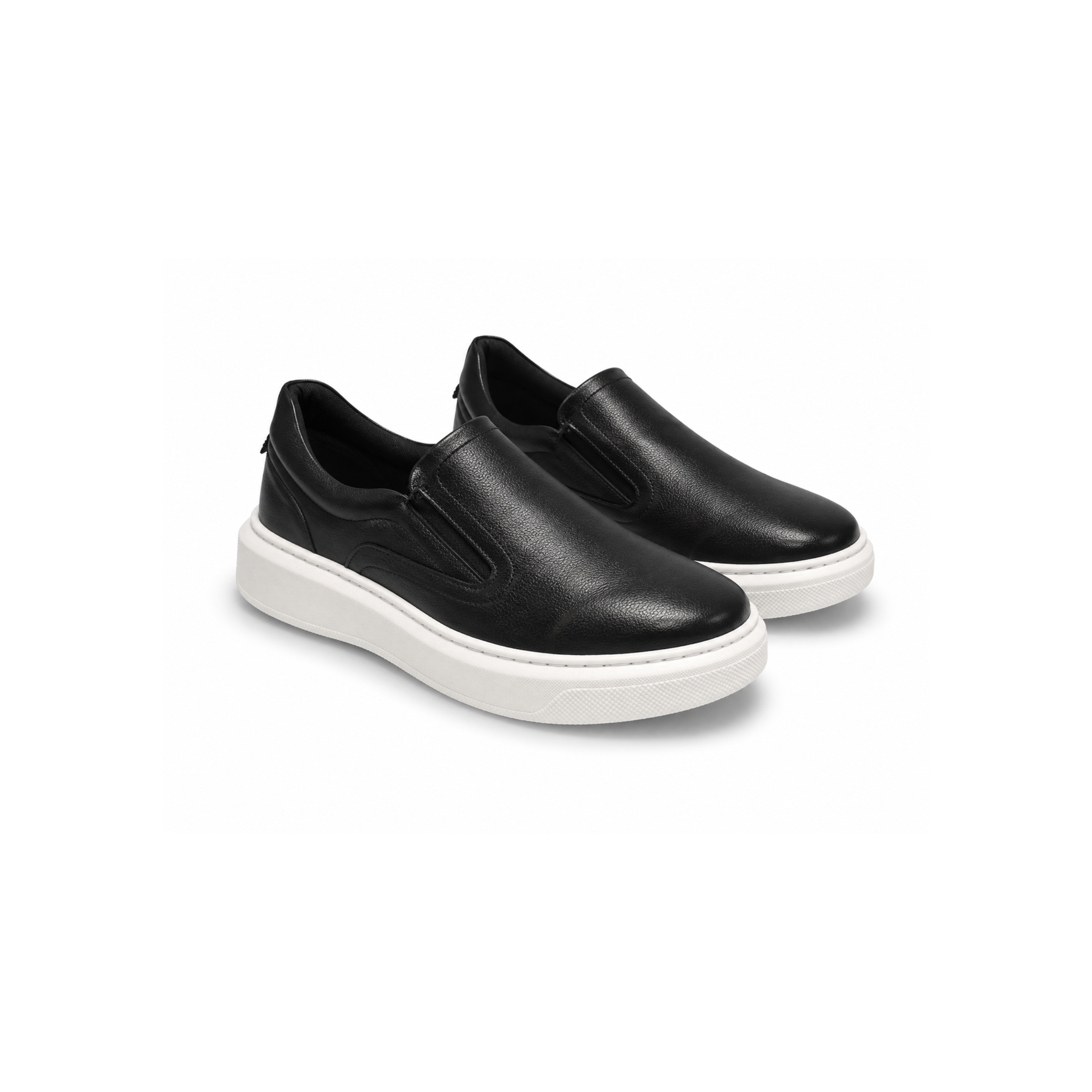 Tênis Slip On Iate Masculino Couro Síntetico - Preto
