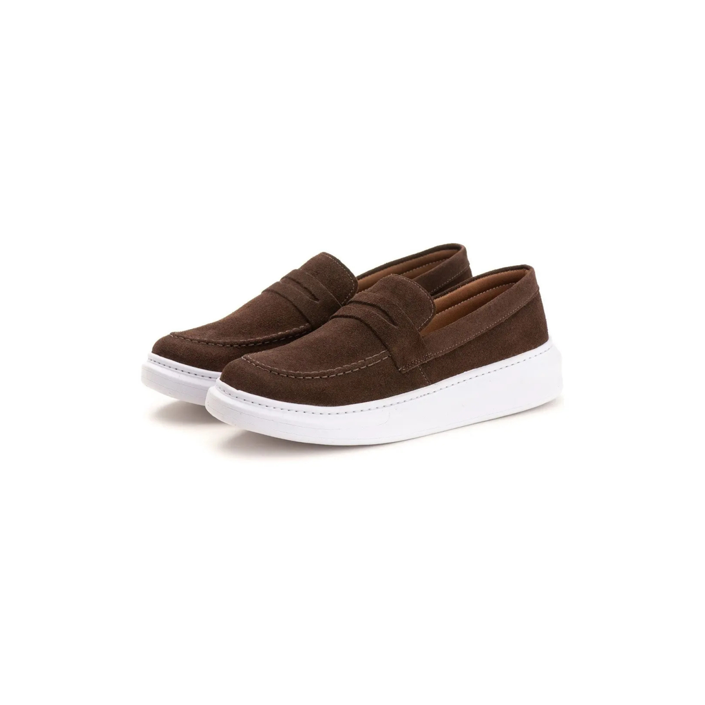 Mocassim Loafer em Camurça - Preto