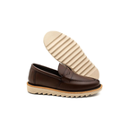 Sapato Casual Loafer Tratorado Solado - Marrom