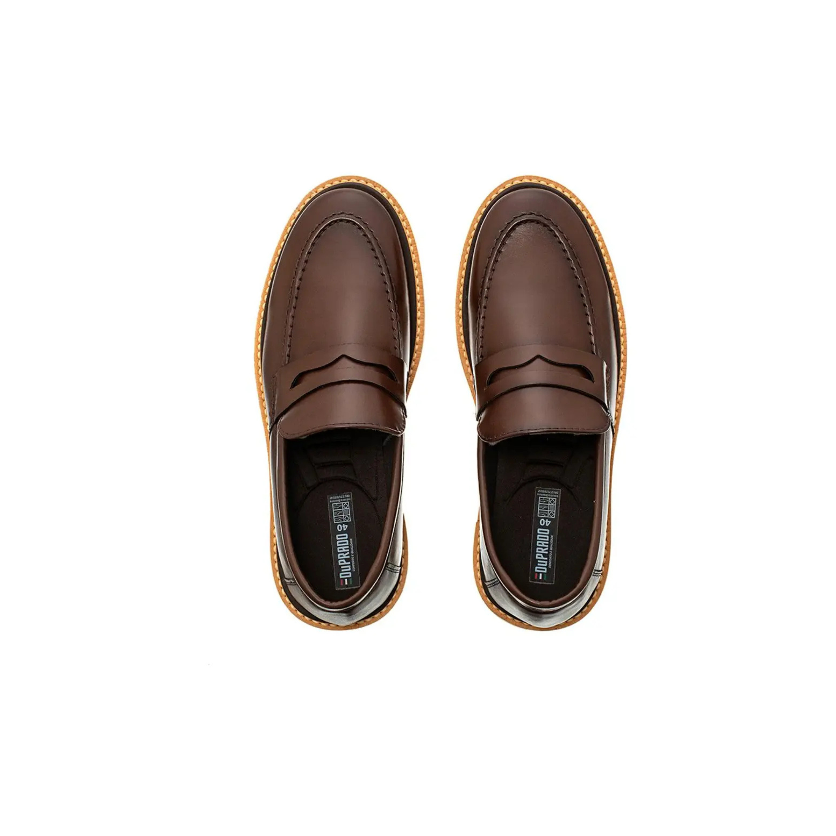 Sapato Casual Loafer Tratorado Solado - Marrom