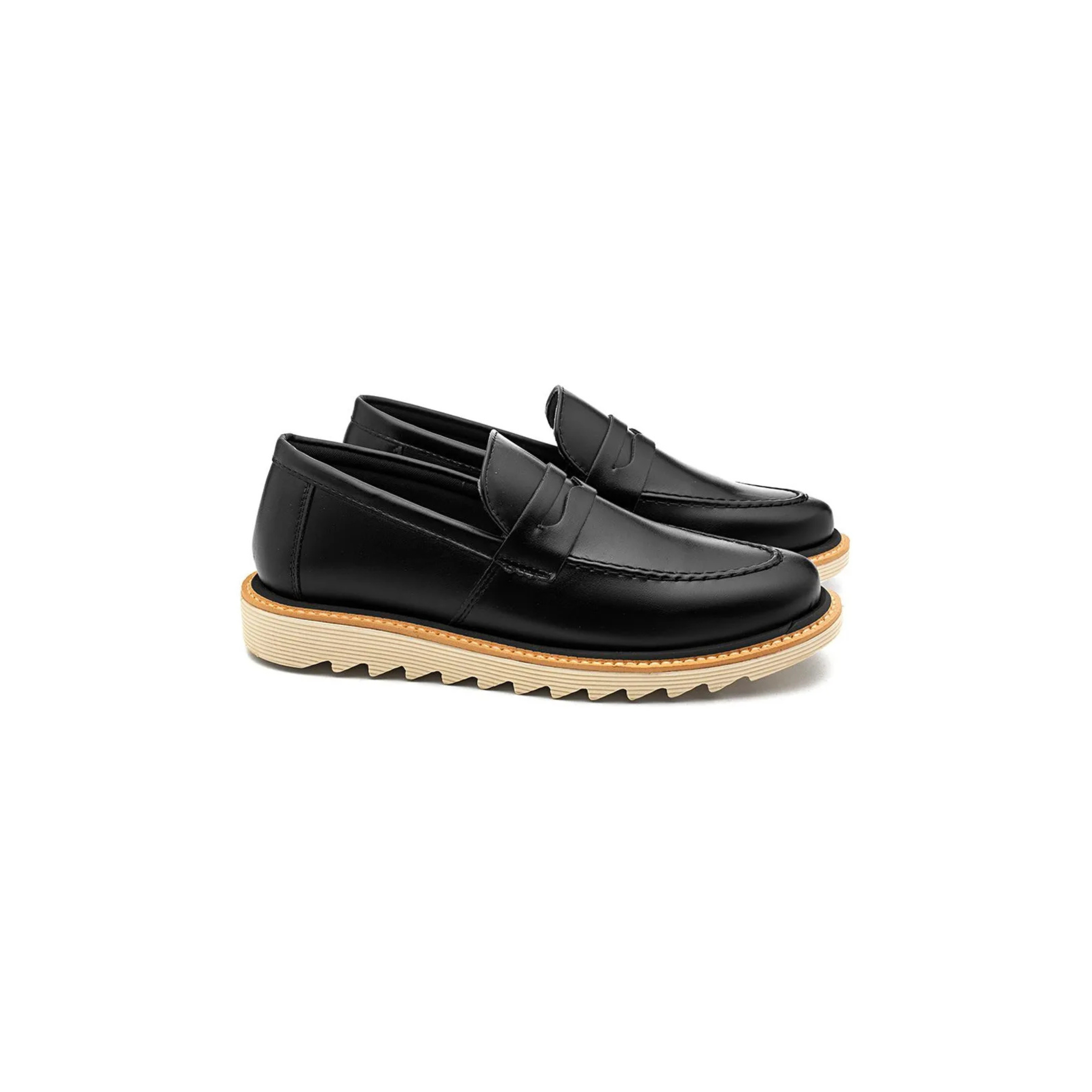 Sapato Casual Loafer Tratorado Solado - Marrom