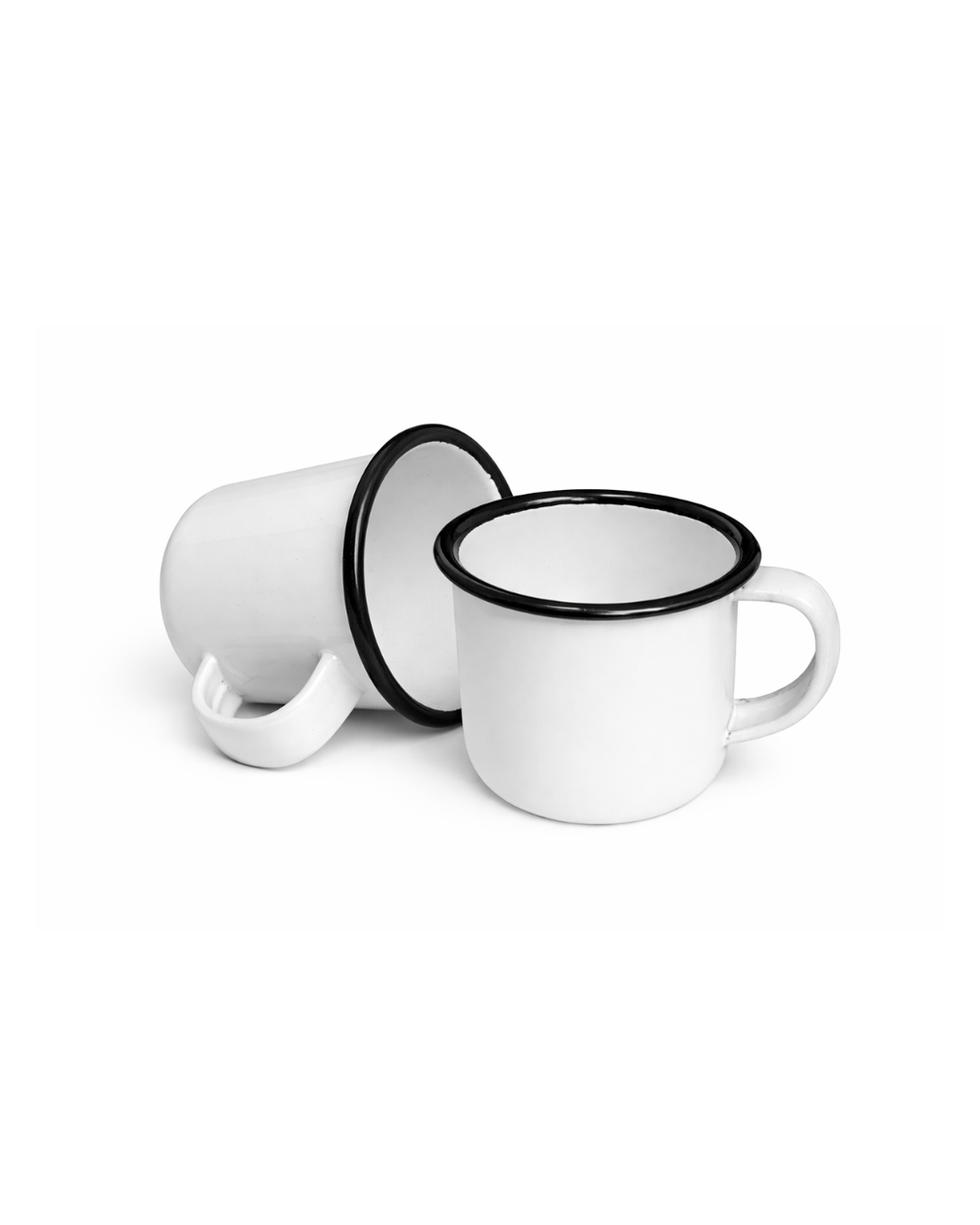 Mini Caneca Esmaltadas Brancas 80ml
