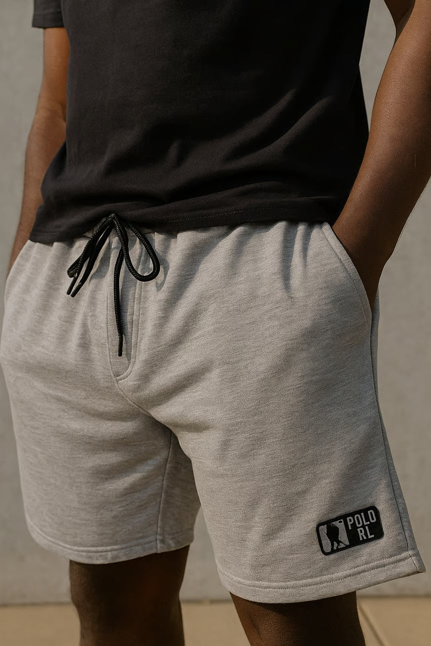 Bermuda Moletom Masculina Off-White - Cinza